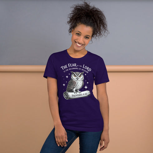 The Fear of the LORD is the beginning of wisdom Christian Bible Verse T-Shirt